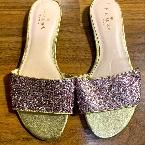Kate Spade glitter sandals, size 8.5 - Picture 2 of 6